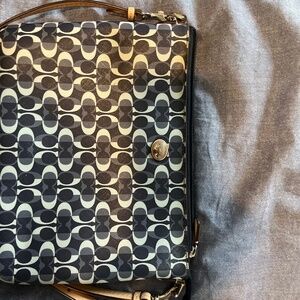 Coach multi blue logo purse